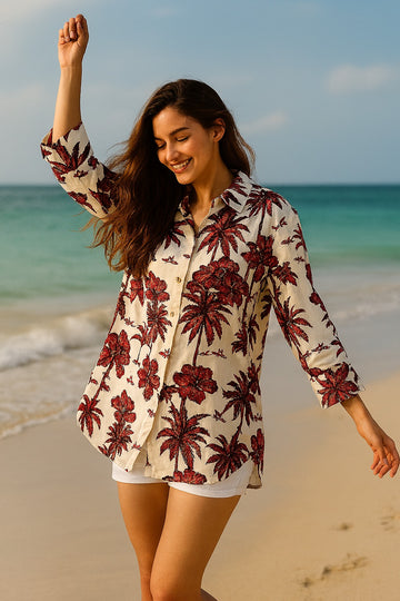 RED FARAH SHIRT