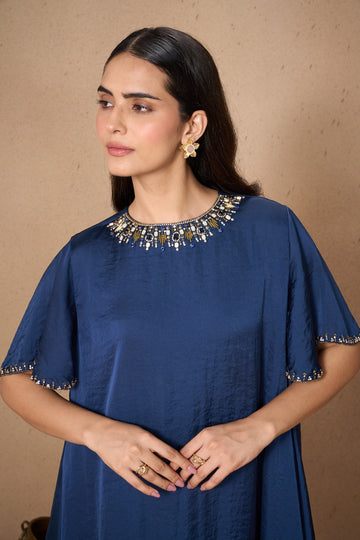 NAVY GALLOP DRESS