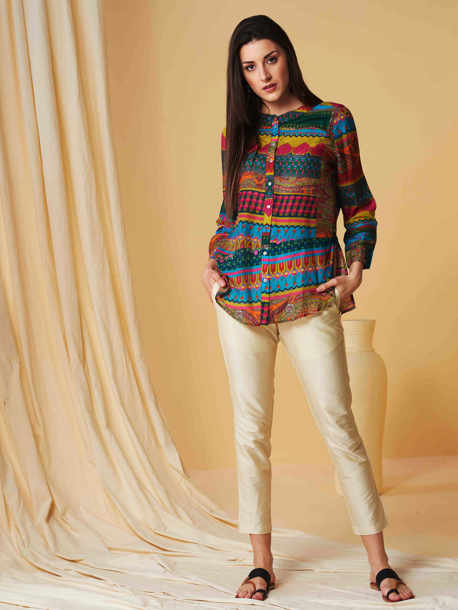 Buy Indian Accent Long Shirt Online in India Chique