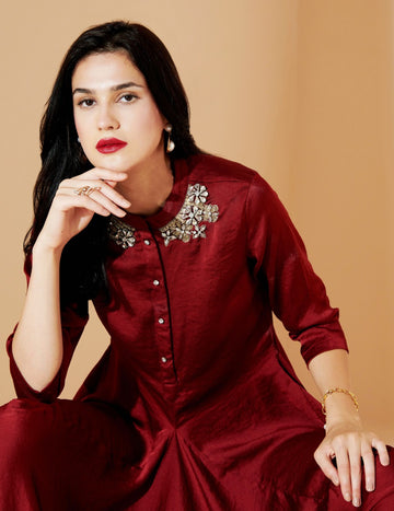 Wine Emily Long Dress