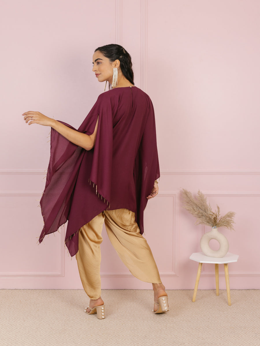 Wine Dive Tunic for Wedding Indo Western Dresses