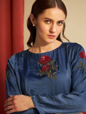 BLUE ROSEIN SHIRT