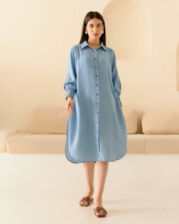 DENIM BLUE WHITNEY DRESS