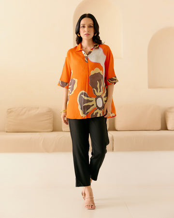 ORANGE MAYA ZOE SHIRT