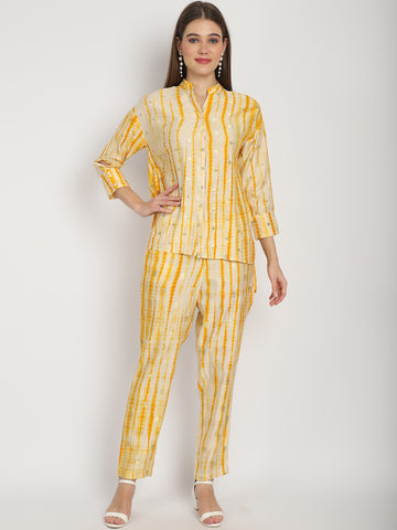 MUSTARD RAAZILK CO-ORD SET