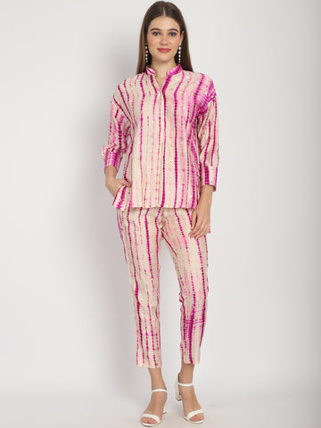 PURPLE RAAZILK CO-ORD SET