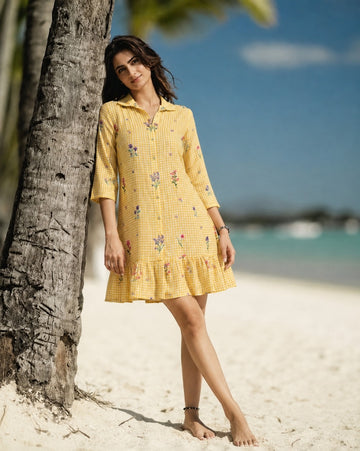 YELLOW RUMI STAGE DRESS