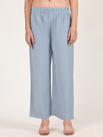 DENIM BLUE WIDE LEG TROUSER