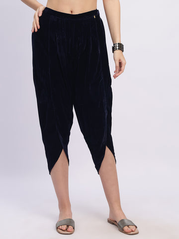 VELVET NAVY TULIP PANT