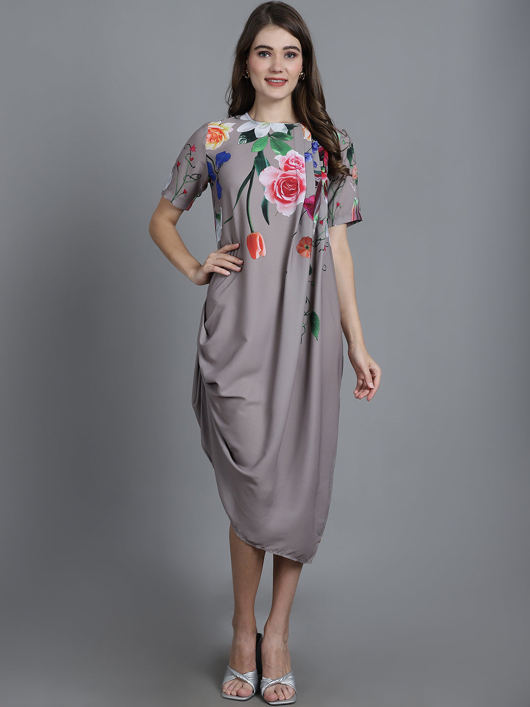 Avena Pleats Dress - Garden