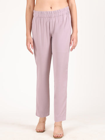 DUSTY PINK NARROW LEG TROUSER