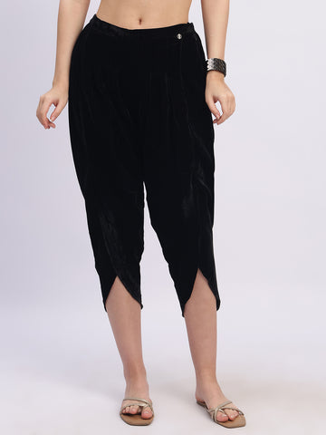 VELVET BLACK TULIP PANT