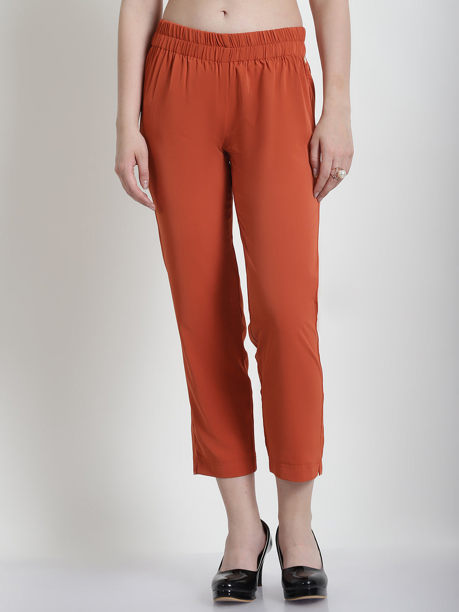 RUST NARROW LEG TROUSER