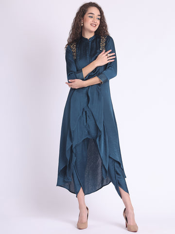 PERSSIAN BLUE TRAPEZIO TUNIC