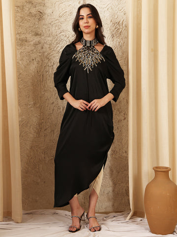 BLACK LOUDLESS DRESS