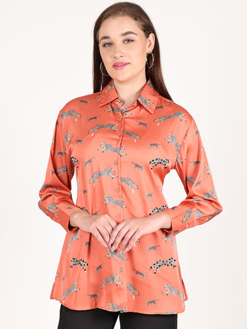 ORANGE LEOPARD ALL DAY SHIRT