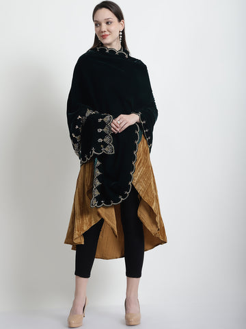 EMERALD GREEN BEADED SHAWL