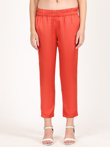 RUST ORANGE NARROW LEG PANT