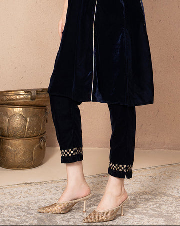 VELVET NAVY KALI TROUSER