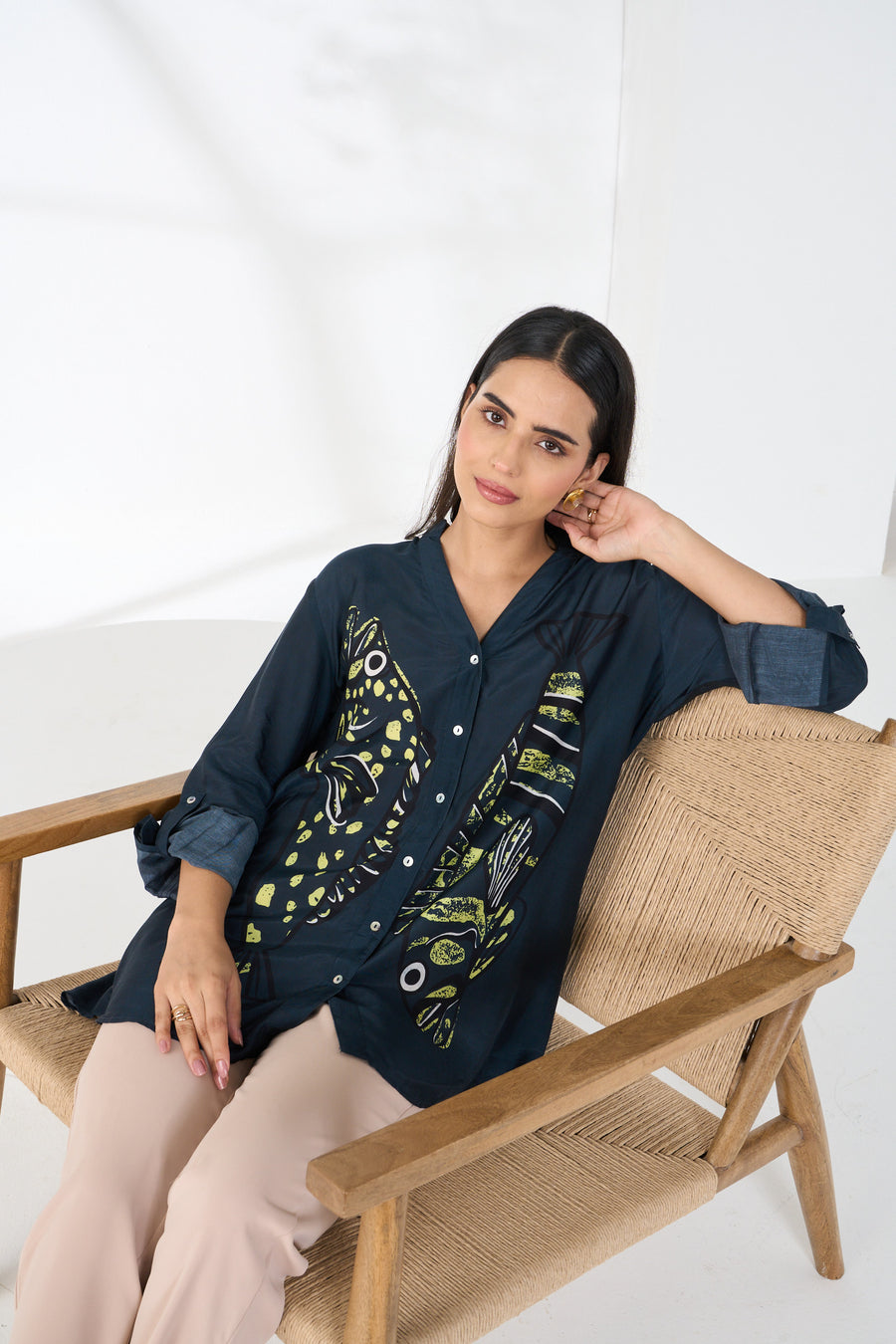 TEAL MIRZA SAMAYA SHIRT