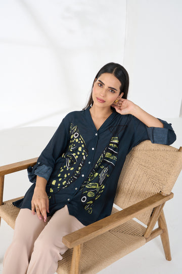 TEAL MIRZA SAMAYA SHIRT