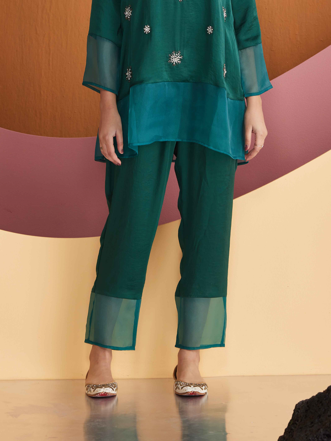 Buy Emerald Green Dual Pant Online Chique