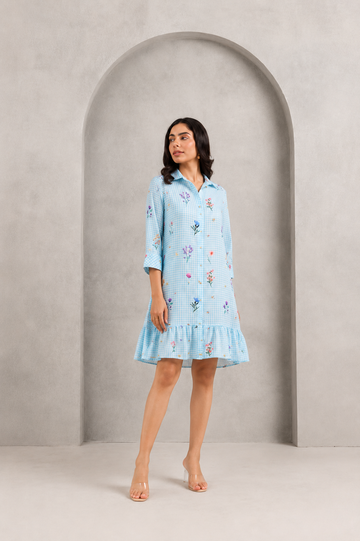 BLUE RUMI STAGE DRESS