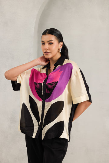 PURPLE ZARIA SHIRT