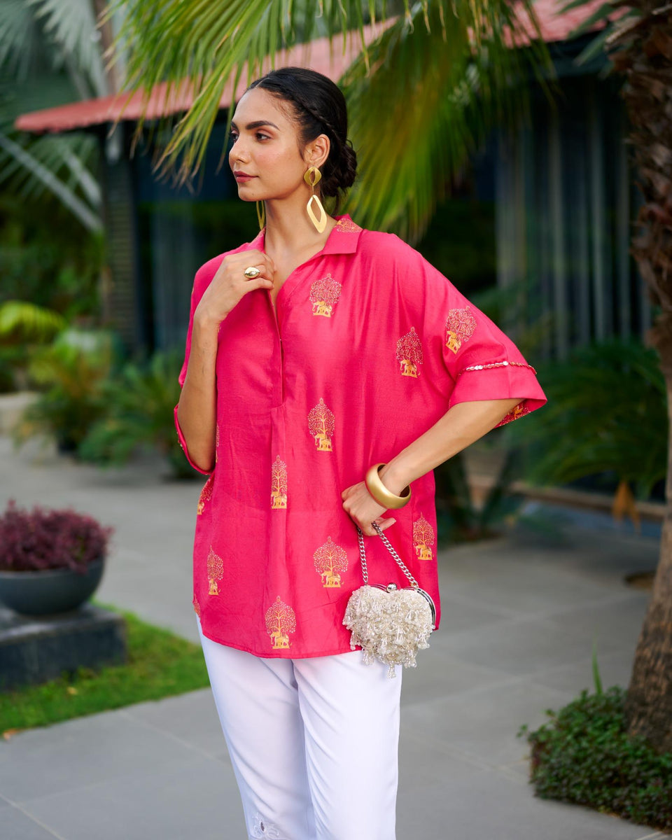 Buy Pink Indiana Zoe Shirt Online - Chique