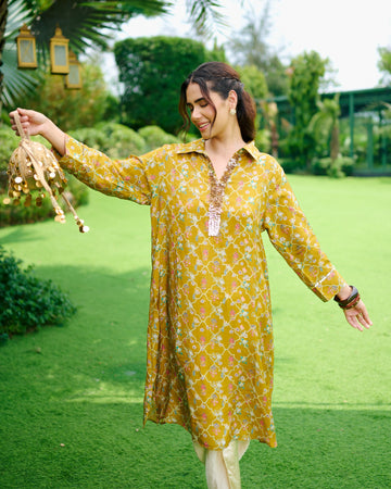 MUSTARD PANAG AARNA TUNIC
