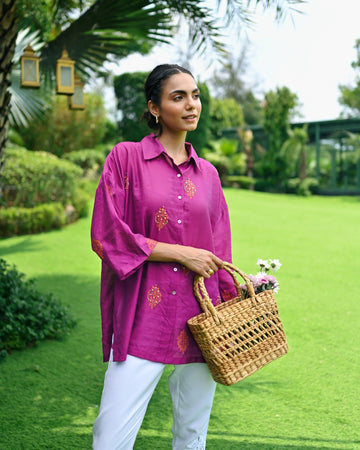 PURPLE INDIRA PETRA SHIRT