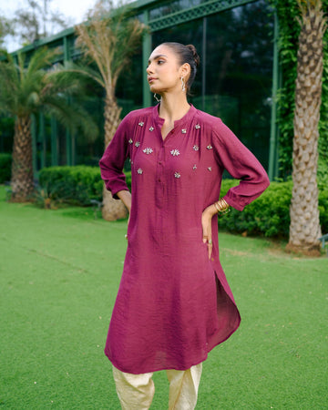 WINE BUG GATHERED TUNIC