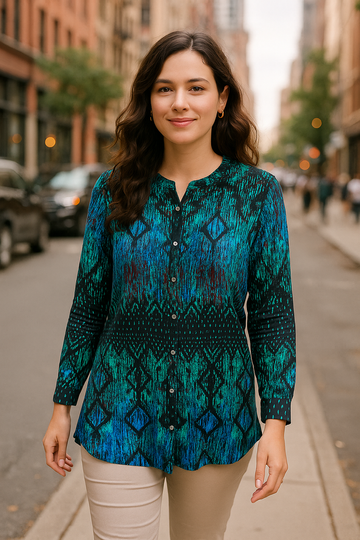 GREEN SNAKE BUTTON DOWN SHIRT