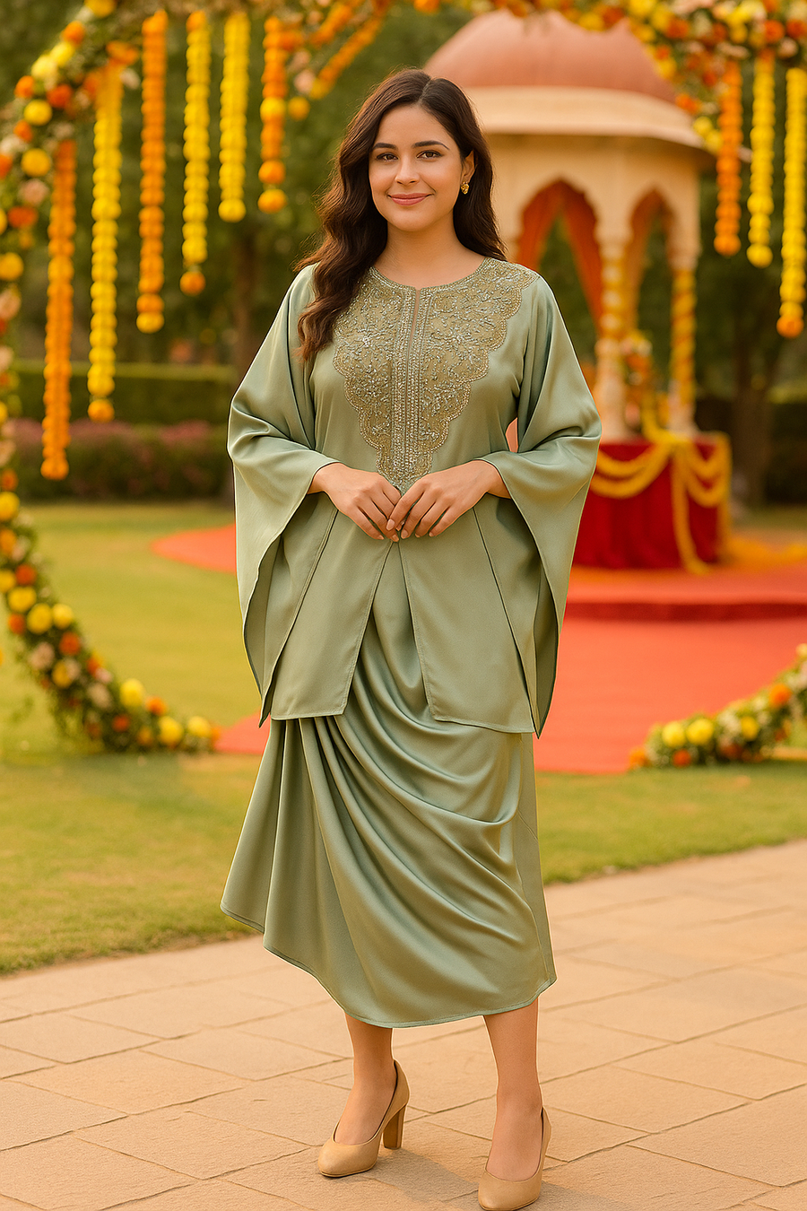 SAGE GREEN YAMI CO-ORD SET