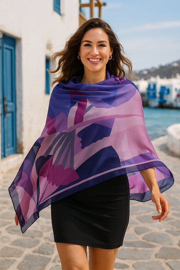 SAHARA PURPLE WOMEN SCARF