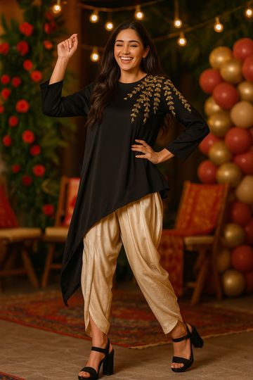 Black Sh Beaded Cape