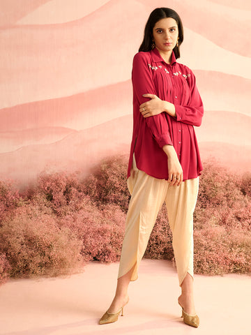 RANI BUGS YOKE PLEATED SHIRT