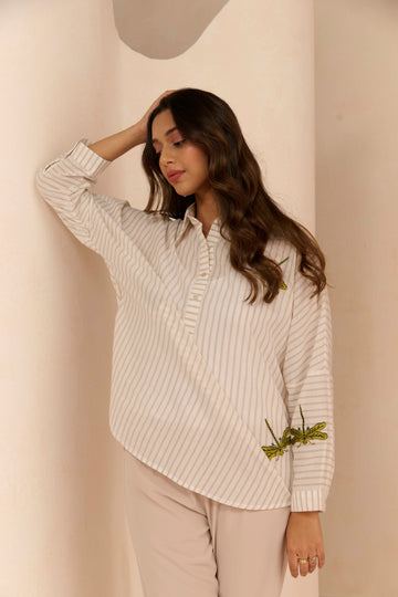 BEIGE HATCH SHIRT