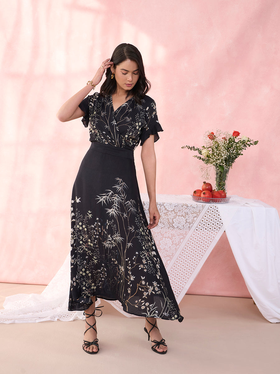 BLACK RIVERIE OSCAR DRESS