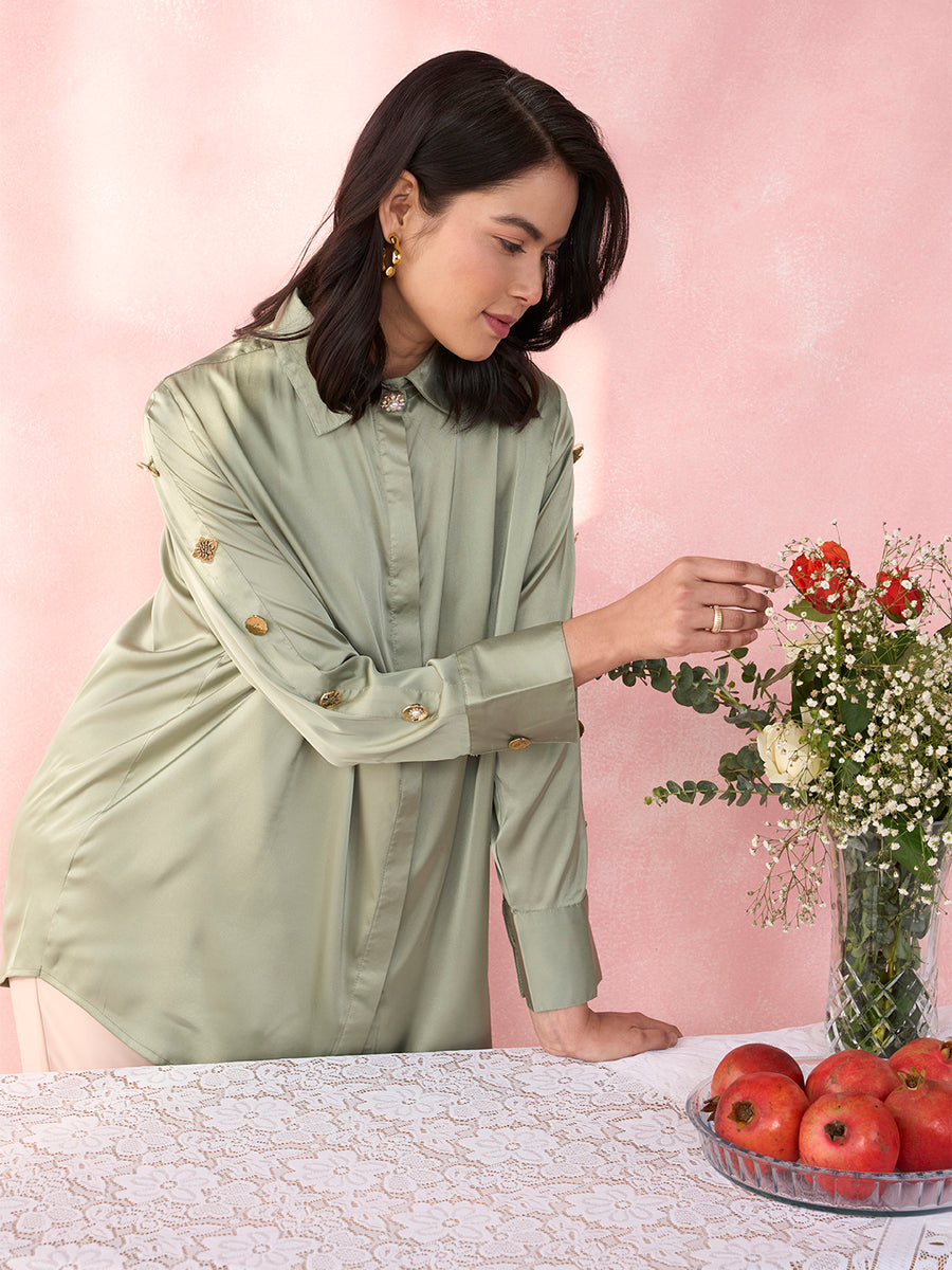 SAGE GREEN SONIC SHIRT