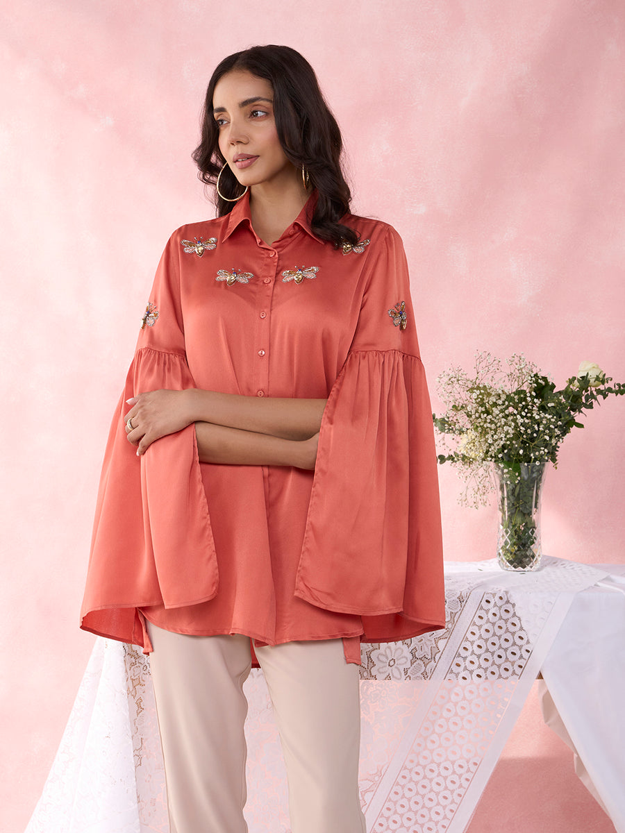 CORAL DAMSEL FLY SHIRT