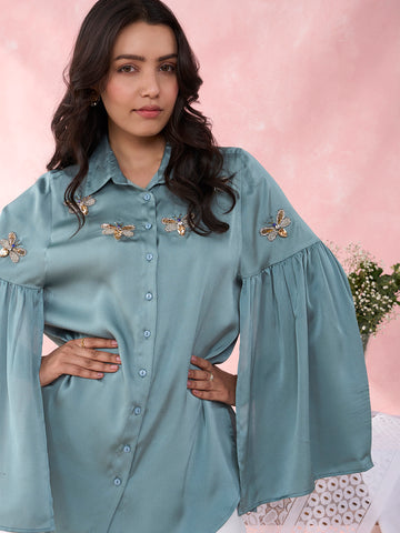 AQUA GREEN DAMSEL FLY SHIRT