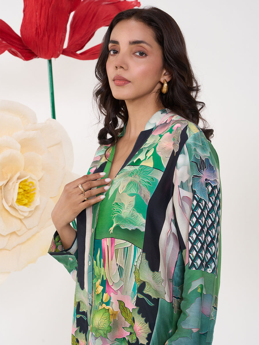 GREEN GLORIA SAMAYA SHIRT