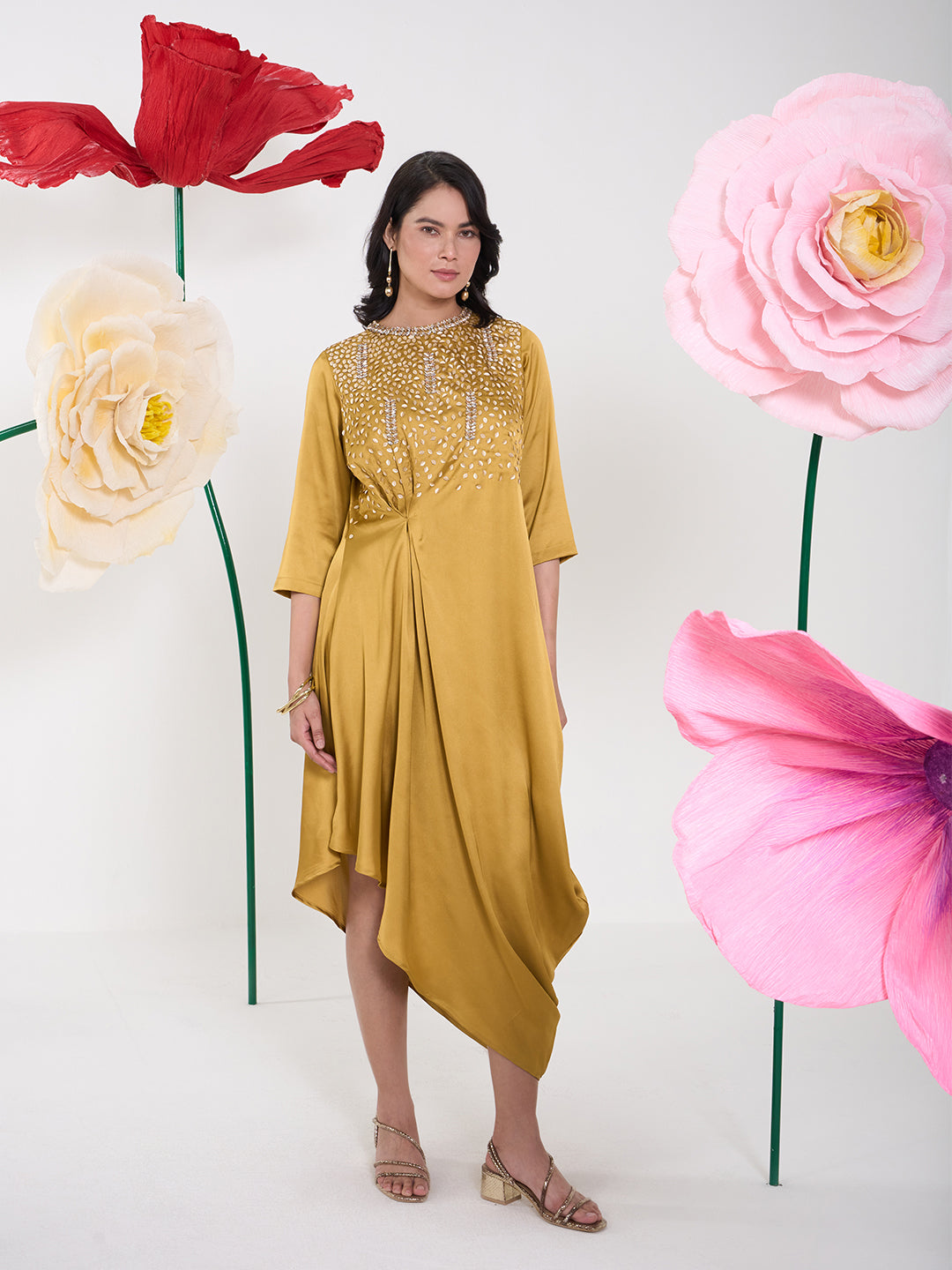 Vestido Mustard Chique Floral (S)