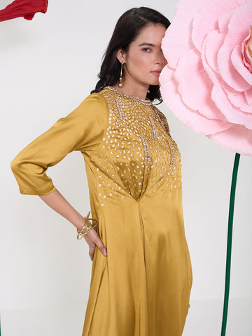 MUSTARD STARDUST DRESS