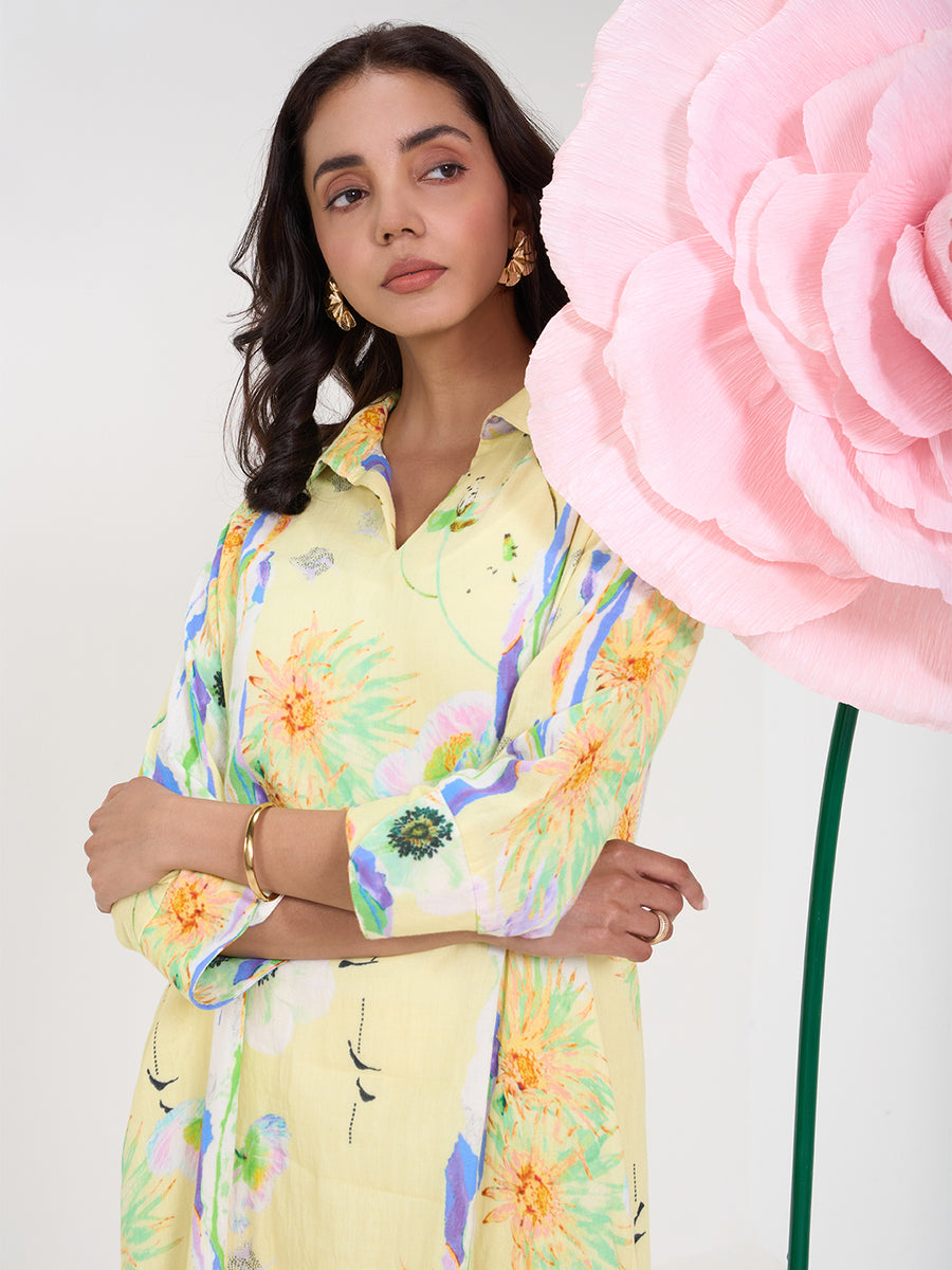 YELLOW FOLIAGE LEMON AARIA TUNIC