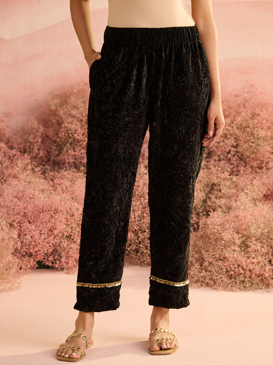 VELVET BLACK RADICAL PANTS