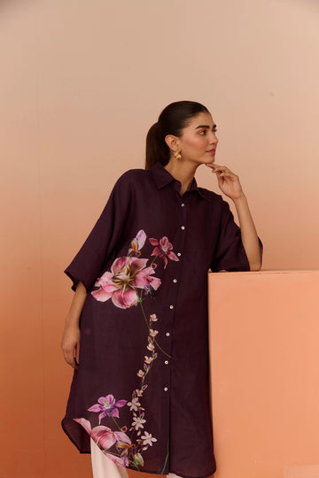 PURPLE VAZA GAREN TUNIC