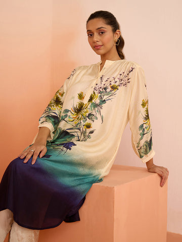 BEIGE MARINA GATHER TUNIC