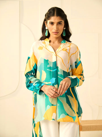 TEAL BREEZE ROOH SHIRT